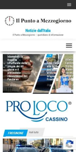 Anteprima del sito Il Punto A Mezzogiorno, media di Italia per articoli sponsorizzati