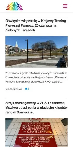 Anteprima del sito OświęcimOnline, media di Polonia per articoli sponsorizzati