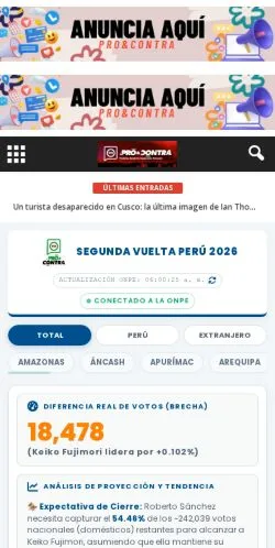 Anteprima del sito Diario Pro & Contra, media di Spagna per articoli sponsorizzati