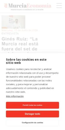 Anteprima del sito MurciaEconomía, media di Spagna per articoli sponsorizzati