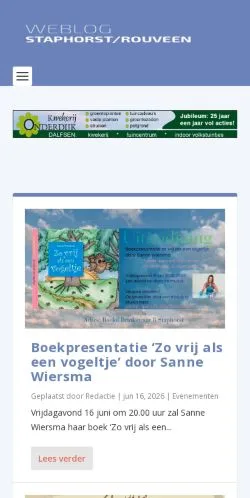 Anteprima del sito Weblog Staphorst Rouveen, media di Paesi Bassi per articoli sponsorizzati
