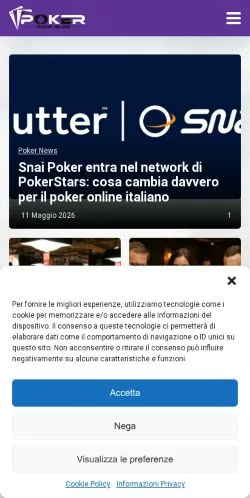 Anteprima del sito PokerProfBlog, media di Italia per articoli sponsorizzati