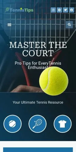 스폰서 기사용 미국 매체 Tennis Tips 사이트 미리보기