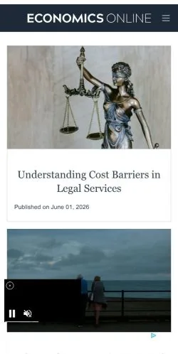 Anteprima del sito Economics Online, media di Regno Unito per articoli sponsorizzati