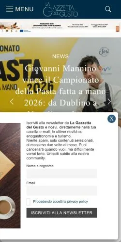 Anteprima del sito La Gazzetta Del Gusto, media di Italia per articoli sponsorizzati
