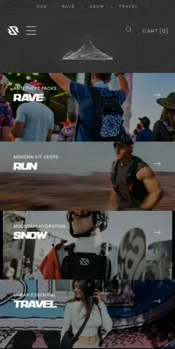 Anteprima del sito Raverunner, media di Stati Uniti per articoli sponsorizzati