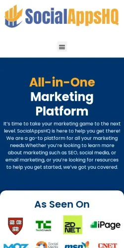 Anteprima del sito SocialAppsHQ, media di Stati Uniti per articoli sponsorizzati