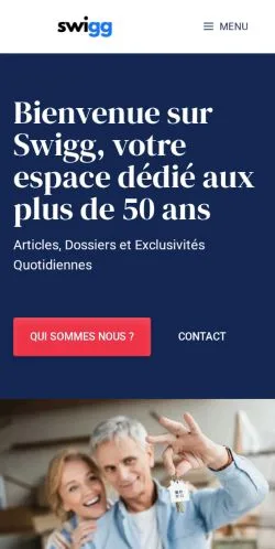 Voorbeeld van de site Swigg, medium uit Frankrijk voor gesponsorde artikelen