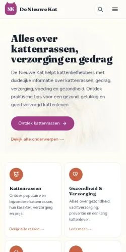 スポンサード記事向けのオランダメディア、De Nieuwe Katのサイトプレビュー