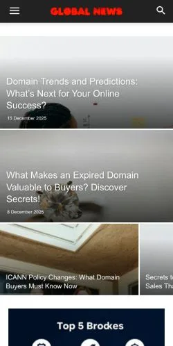 Podgląd witryny Global News, medium z kraju Stany Zjednoczone do artykułów sponsorowanych