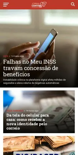 Anteprima del sito Jornal Contábil, media di Brasile per articoli sponsorizzati
