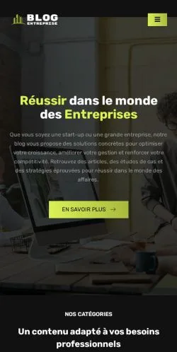 스폰서 기사용 프랑스 매체 Blog Entreprises 사이트 미리보기