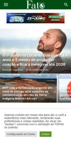 Podgląd witryny Fato Amazônico, medium z kraju Brazylia do artykułów sponsorowanych
