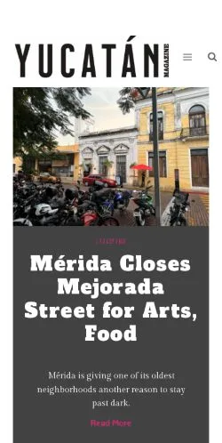 Anteprima del sito Yucatán Magazine, media di Stati Uniti per articoli sponsorizzati