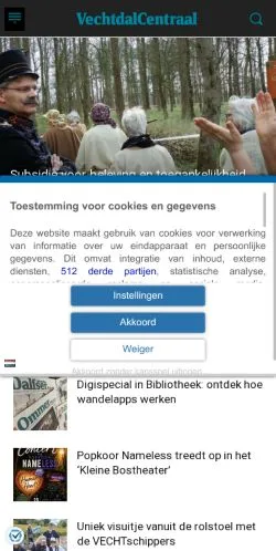 Voorbeeld van de site Vechtdal Centraal, medium uit Nederland voor gesponsorde artikelen