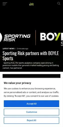 Anteprima del sito Gaming And Gambling Newsroom, media di Stati Uniti per articoli sponsorizzati