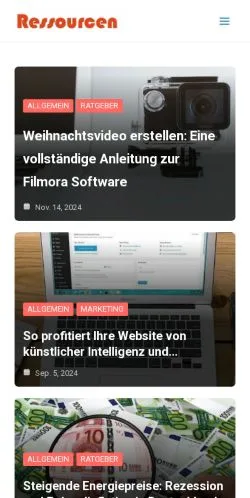 Anteprima del sito Ressourcenwirtschaft, media di Germania per articoli sponsorizzati