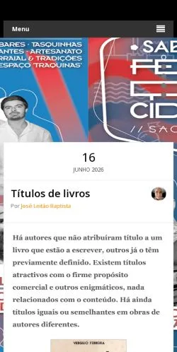 Pré-visualização do site Capeia Arraiana, meio de Portugal para artigos patrocinados