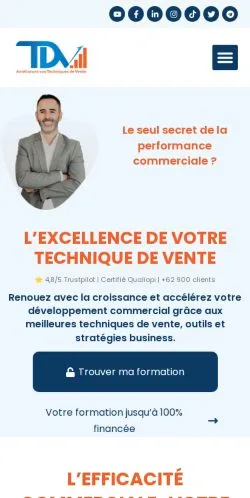 Vorschau der Website Technique De Vente, Medium aus Frankreich für gesponserte Artikel
