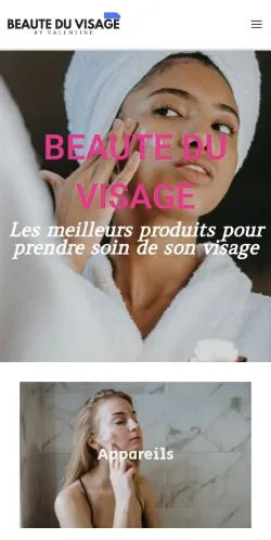 Anteprima del sito Beauté du Visage, media di Francia per articoli sponsorizzati