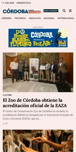 Podgląd witryny Córdoba Buenas Noticias, medium z kraju Hiszpania do artykułów sponsorowanych