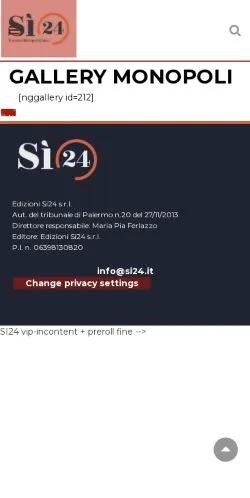 Podgląd witryny Si24, medium z kraju Włochy do artykułów sponsorowanych