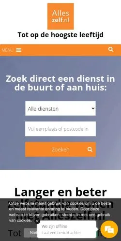 Anteprima del sito Alleszelf, media di Paesi Bassi per articoli sponsorizzati