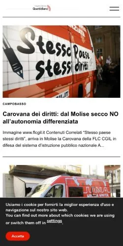 Anteprima del sito Il Megafono Quotidiano, media di Italia per articoli sponsorizzati