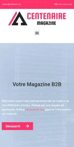 Anteprima del sito Centenaire, media di Francia per articoli sponsorizzati