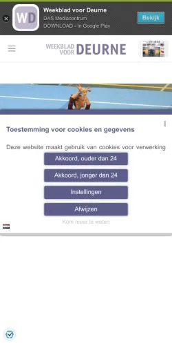 Anteprima del sito Weekbladvoordeurne, media di Paesi Bassi per articoli sponsorizzati