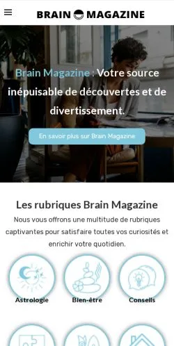 Podgląd witryny Brain Magazine, medium z kraju Francja do artykułów sponsorowanych