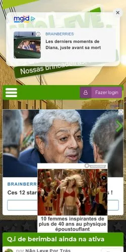 Anteprima del sito Não Leve Por Trás, media di Brasile per articoli sponsorizzati