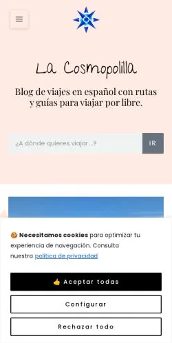 스폰서 기사용 스페인 매체 La Cosmopolilla 사이트 미리보기