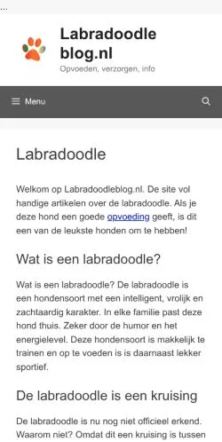 Anteprima del sito Labradoodle Blog, media di Paesi Bassi per articoli sponsorizzati