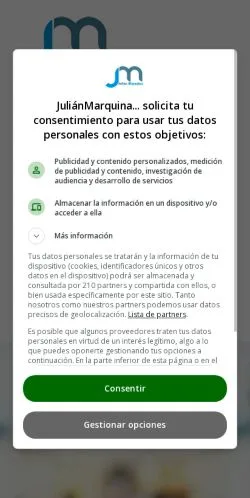 Pré-visualização do site Julián Marquina, meio de Espanha para artigos patrocinados