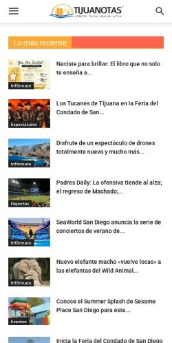 Anteprima del sito Tijuanotas, media di Spagna per articoli sponsorizzati