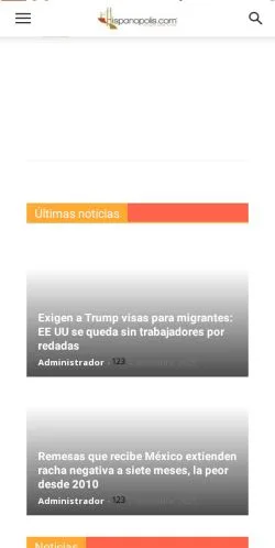 Voorbeeld van de site Hispanopolis, medium uit Spanje voor gesponsorde artikelen