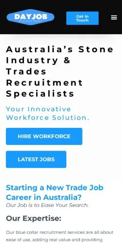스폰서 기사용 오스트레일리아 매체 Dayjob Recruitment 사이트 미리보기