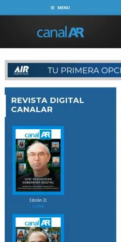 스폰서 기사용 아르헨티나 매체 CanalAR 사이트 미리보기