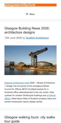 스폰서 기사용 영국 매체 Glasgow Architecture 사이트 미리보기