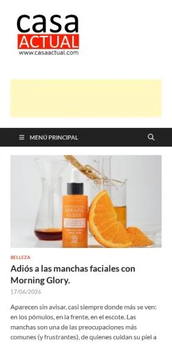 Podgląd witryny Casa Actual, medium z kraju Hiszpania do artykułów sponsorowanych
