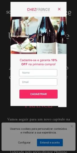 Anteprima del sito Chez France, media di Brasile per articoli sponsorizzati