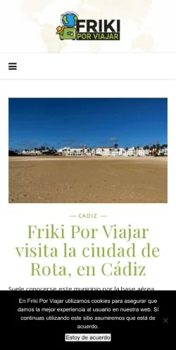 Anteprima del sito Friki Por Viajar, media di Spagna per articoli sponsorizzati