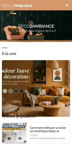 Aperçu du site Decodambiance, média de France pour articles sponsorisés