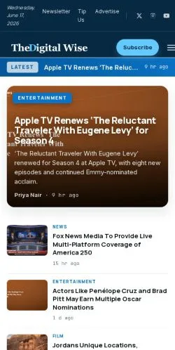 Anteprima del sito The Digital Wise, media di Stati Uniti per articoli sponsorizzati