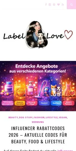 Anteprima del sito Label Love, media di Germania per articoli sponsorizzati