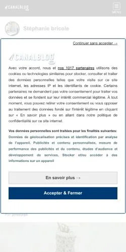 Anteprima del sito Stéphanie Bricole, media di Francia per articoli sponsorizzati
