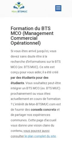 Anteprima del sito Le Site du BTS MCO, media di Francia per articoli sponsorizzati