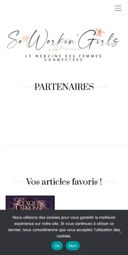 Anteprima del sito So Workin' Girls, media di Francia per articoli sponsorizzati