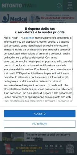 Anteprima del sito BitontoViva, media di Italia per articoli sponsorizzati